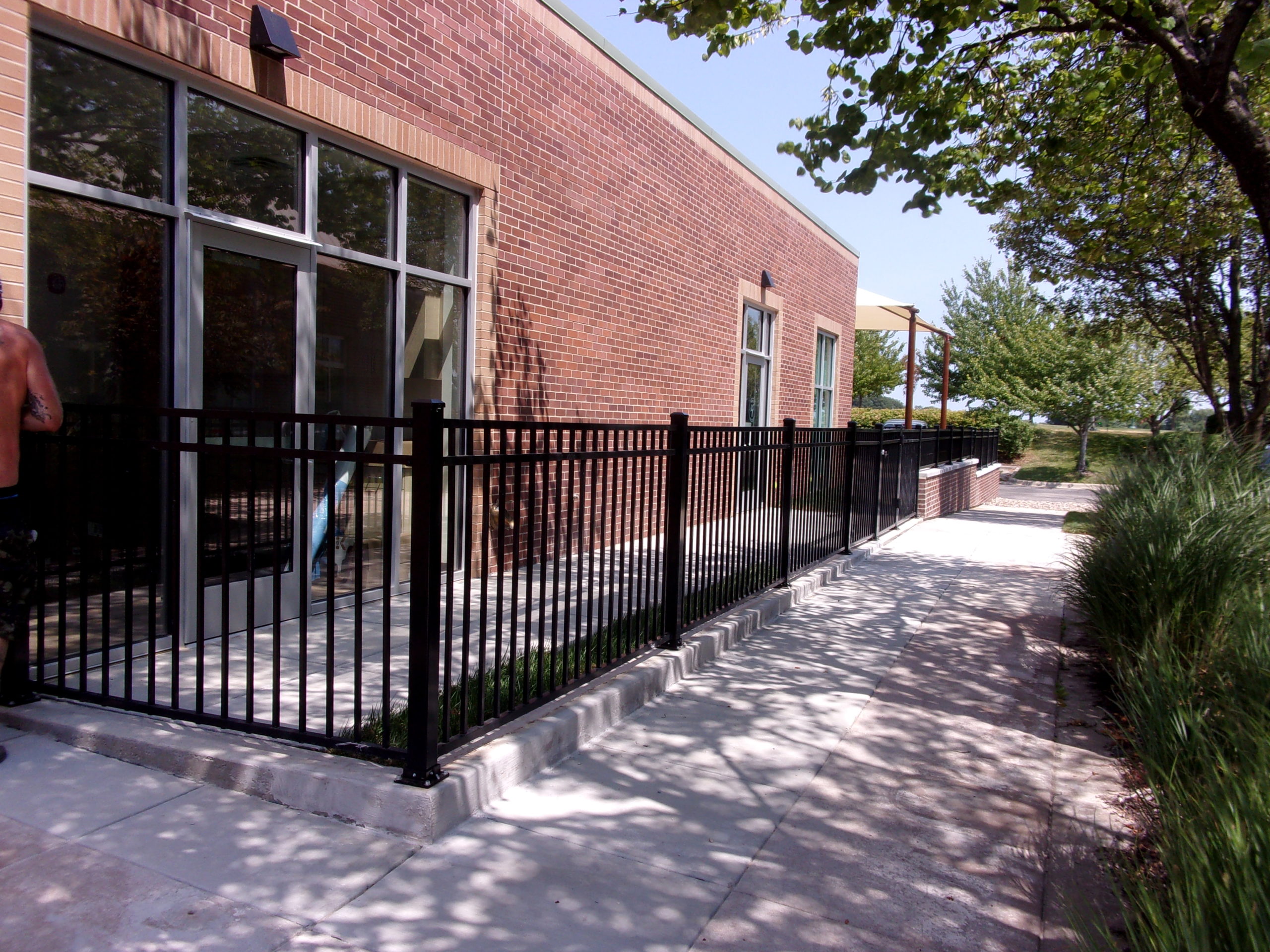 Metal-railings-installation-at-a-commercial-premise
