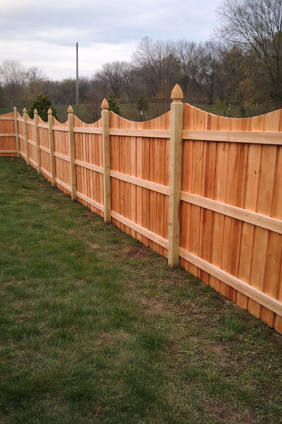 an ai photo of a new fence installation in kansas city