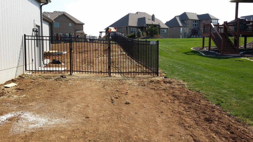 Residential steel fence.